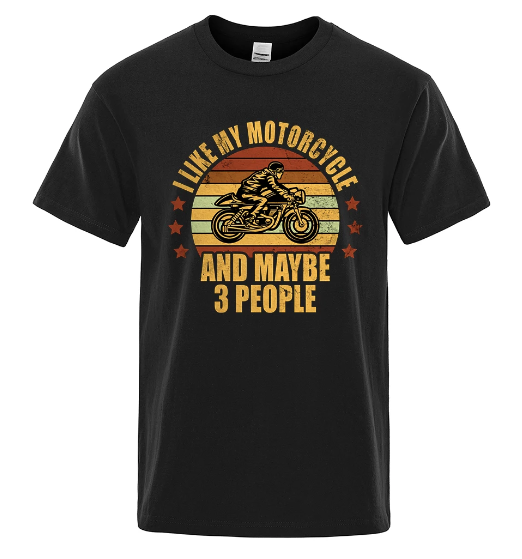 Eu gosto das minhas camisetas de motocicletas