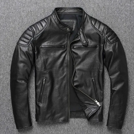 Motorradjacke aus 100 % Leder