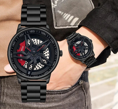 Reloj de hombres de lujo de disco giratorio