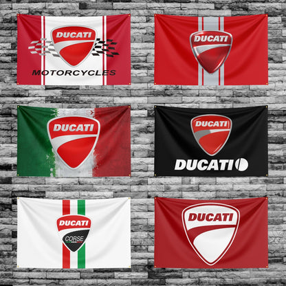 Ducati Motorcycle Wall Flags