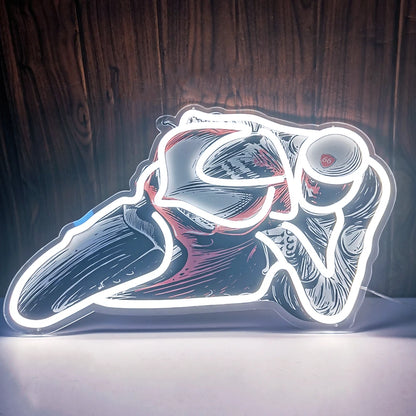 Racing Rider LED Neon Sign