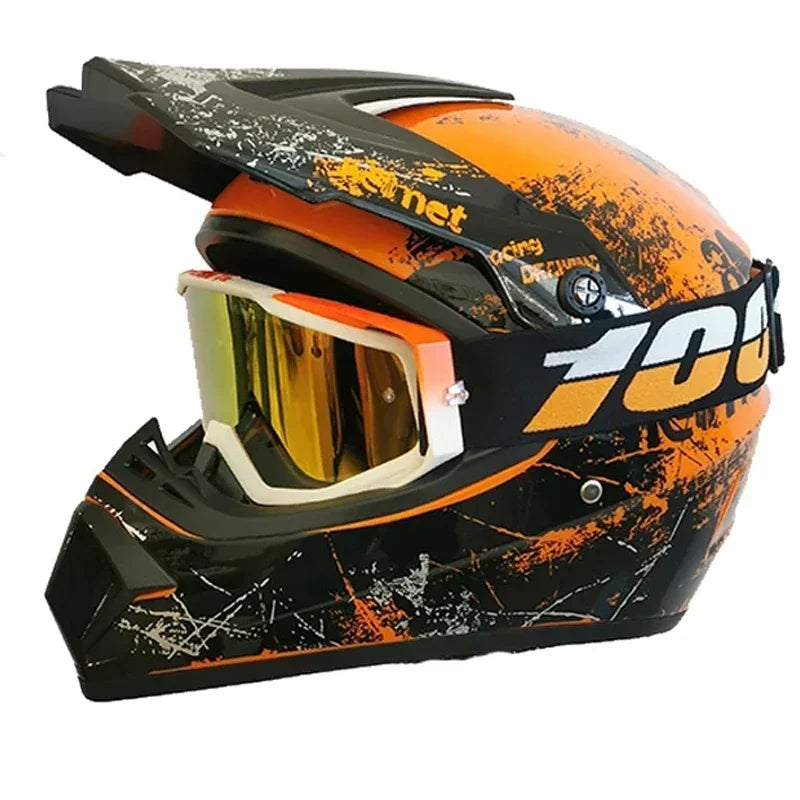 Casco motocross a faccia a fuoristrada fuoristrada