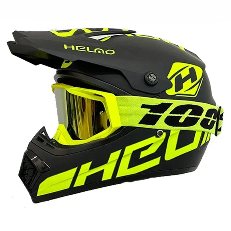 Casco motocross a faccia a fuoristrada fuoristrada