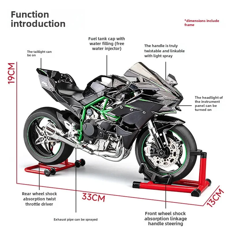 Motociclista di motocicletta da cust di Kawasaki Ninja H2R