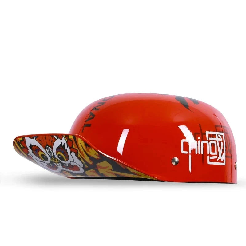 Motorcycle Helmet with Basketball Duck Tongue