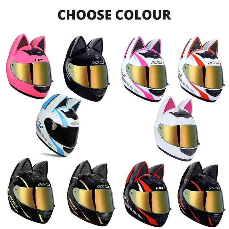 Cat Ear Motorcycle Helmet