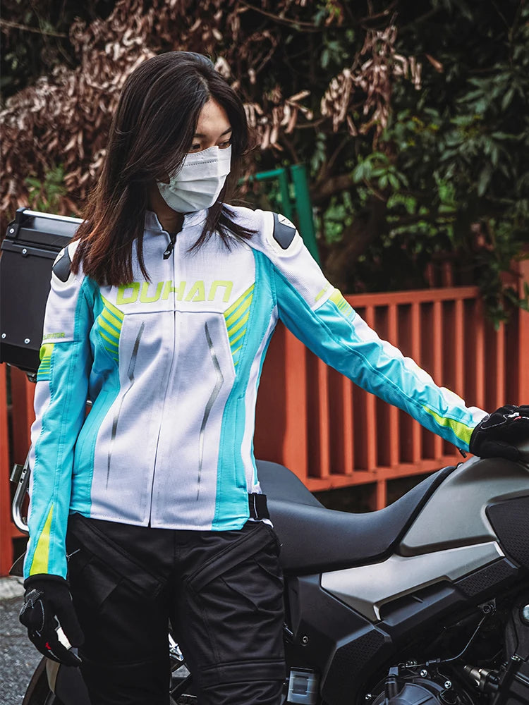 Chaqueta de moto cortavientos para mujer