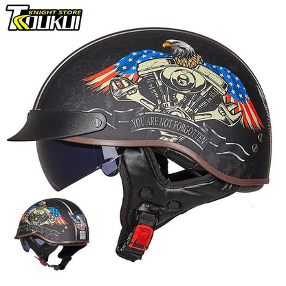 Legends Classic - Motocicleta Retro Meio Capacete