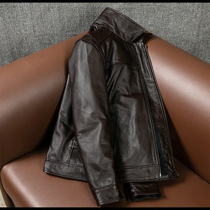 Men's Genuine Cowhide Leather Jacket