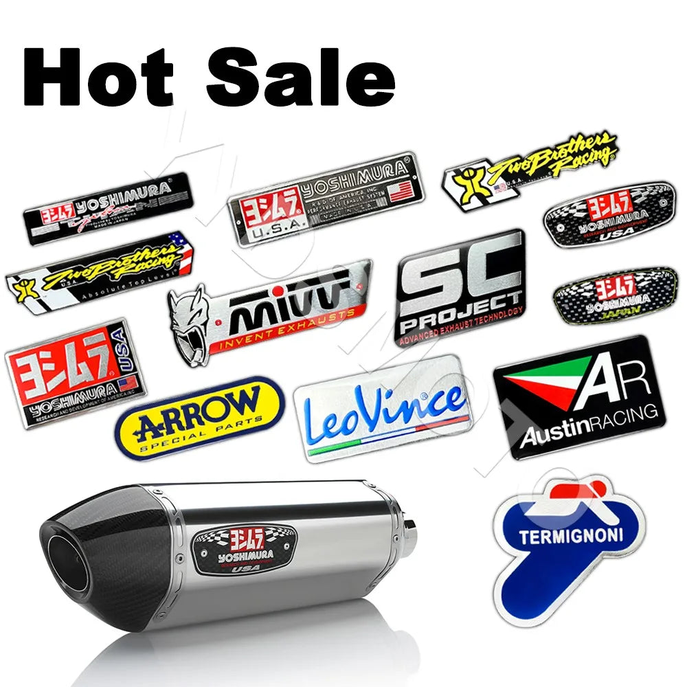 Exhaust System Decal Stickers for Motorcycles