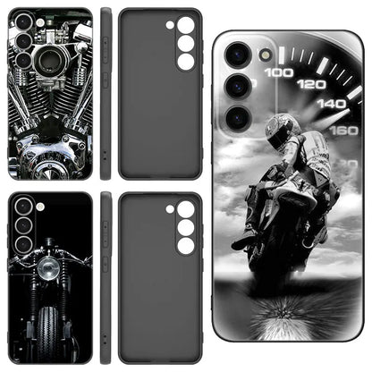 Motorcycle Sports Black Silicone Case 