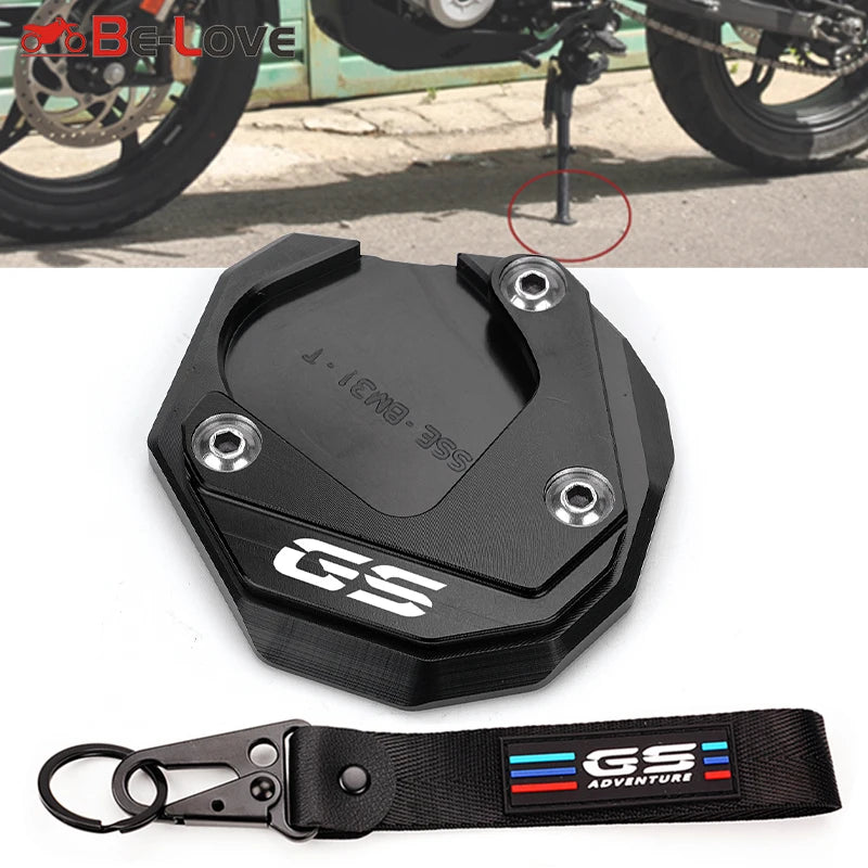 BMW GS Motorcycle Stand Pad con portachiavi