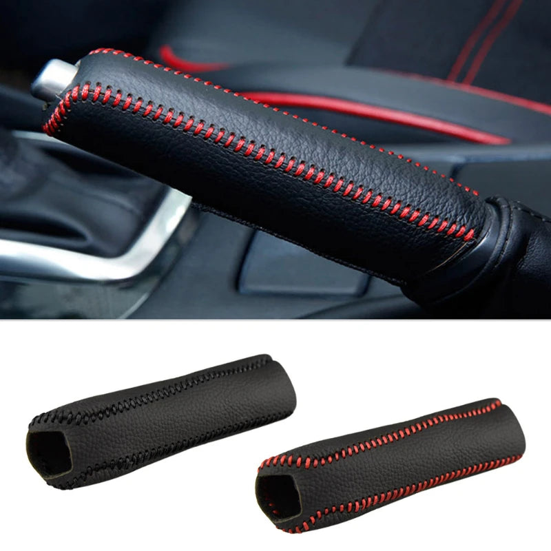 Car Leather Gear Handbrake Cover