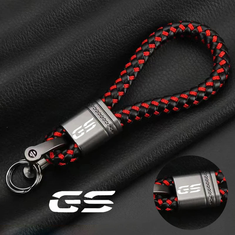 BMW GS Motorcycle Raided Rope Keychain