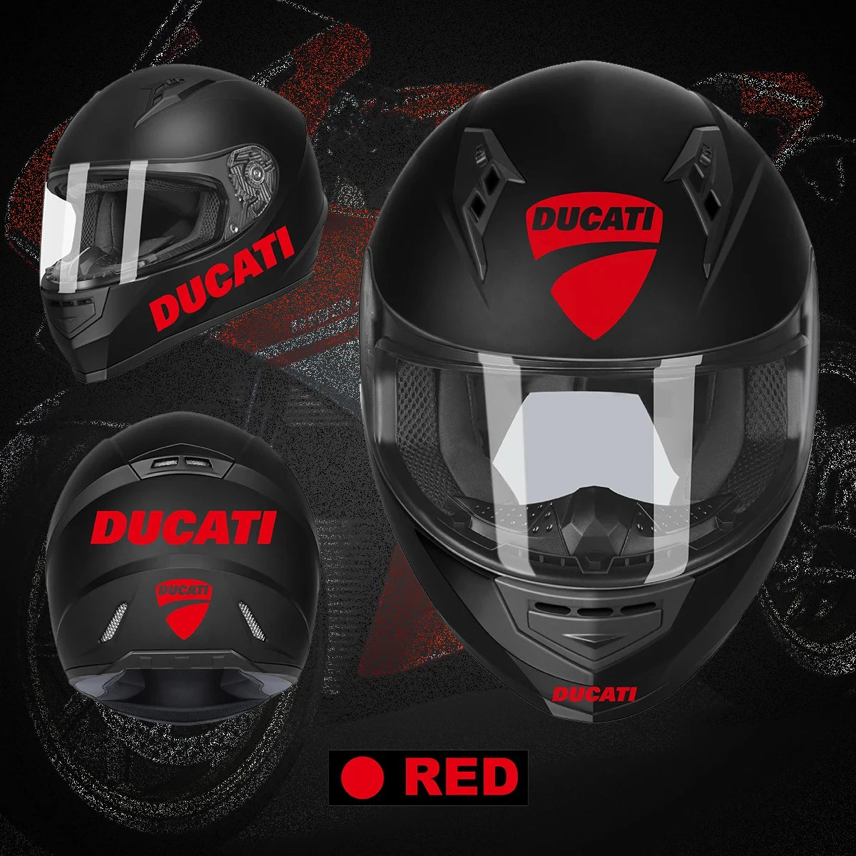 Ducati -Helmaufkleberabziehbilder