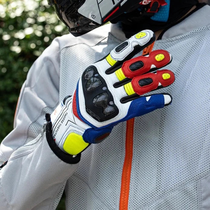 Gants de moto anti-bas en fibre de carbone