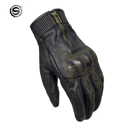 Gants de moto à motif laser