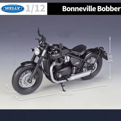 1/12 Triumph Bonneville Bobber Miniatur -Motorrad