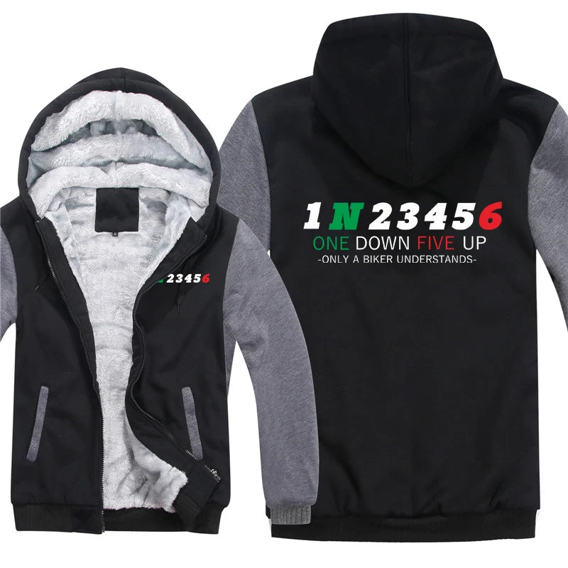 Moto 1N23456 Sweat à capuche zippé