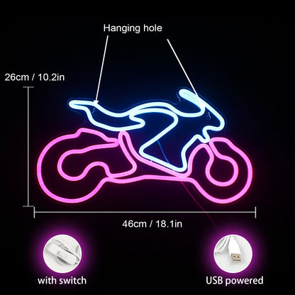 Motorrad- und Garagen -Neon -LED -Schild