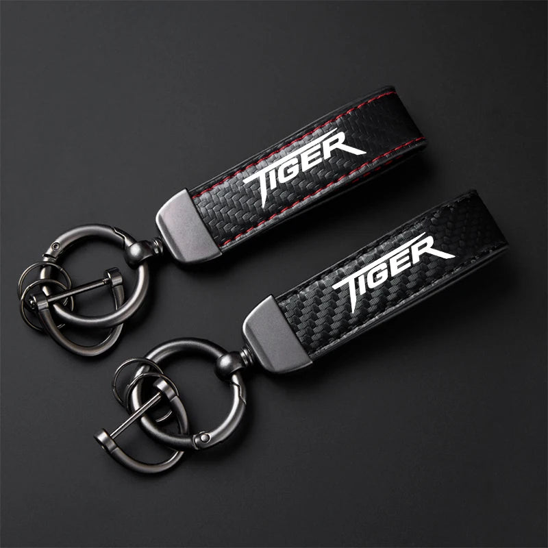 Triumph Tiger Carbon Fibre Keychain