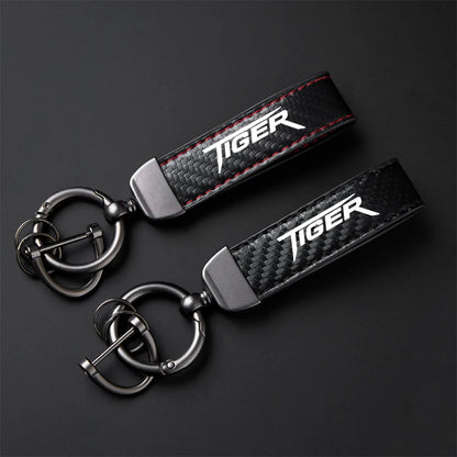 Triumph Tiger Carbone Fibre Keychain