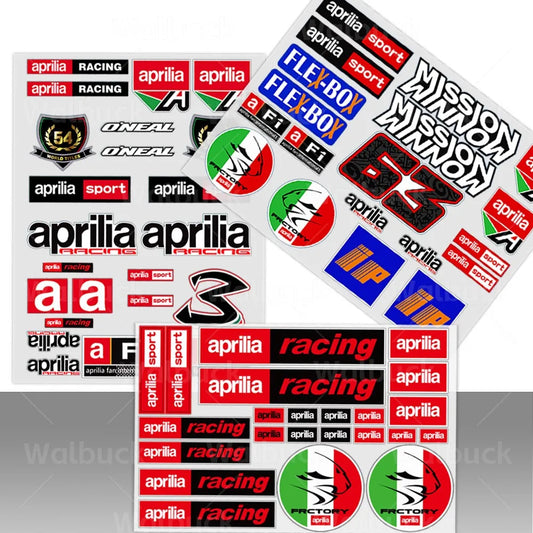 Conjunto de adesivos de corrida de Aprilia