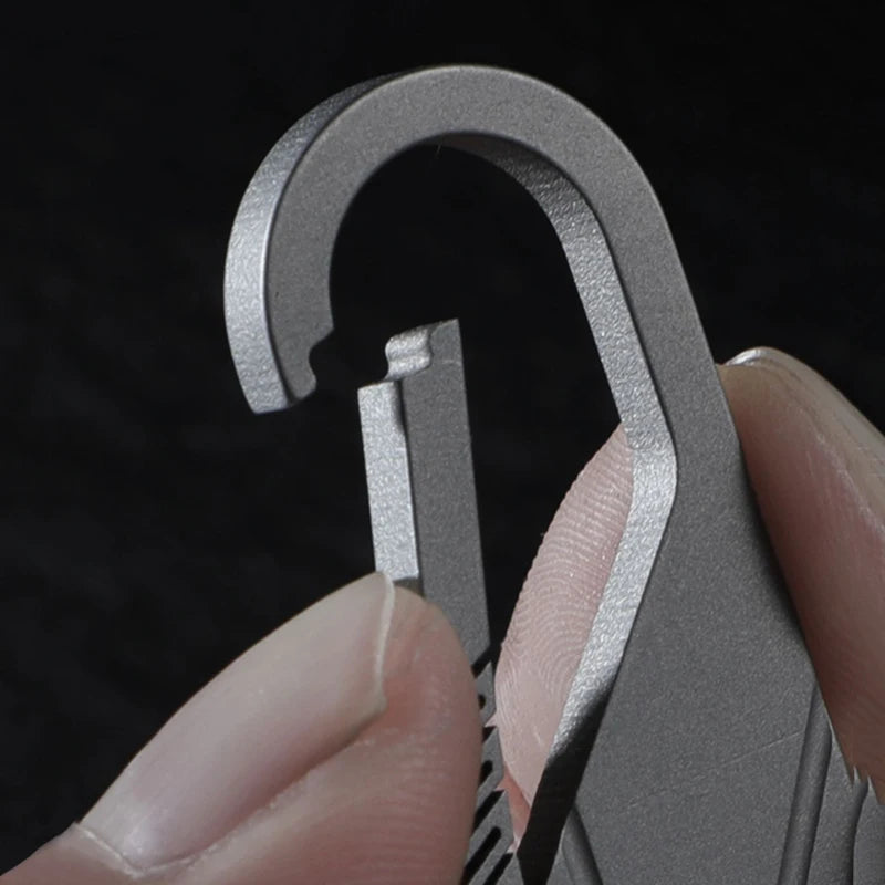 Titanium Multifunction Carabiner Keychain