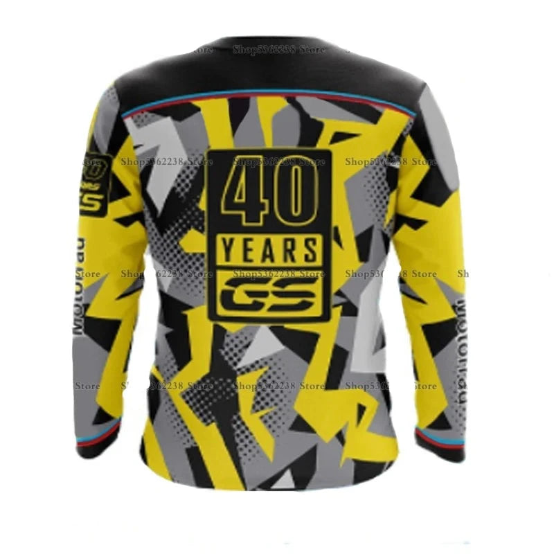 BMW 40 Jahre GS gelb langes T-Shirt