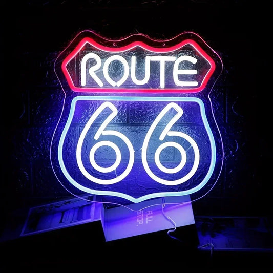 Route 66 LED Neon Sign