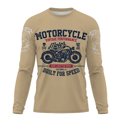 Camisa de manga larga de moto vintage