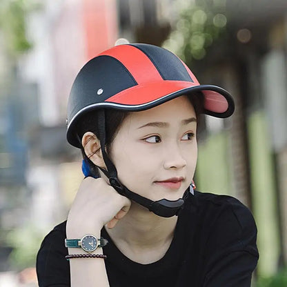 Casque de moto avec langue de baseball de baseball