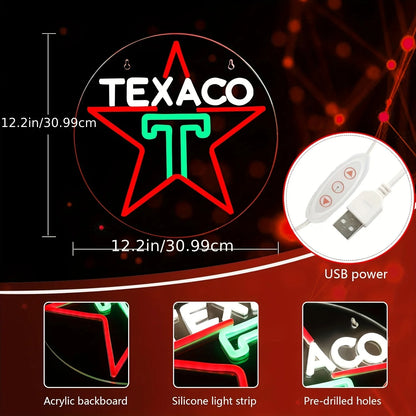 Texaco Star LED Neon Sign