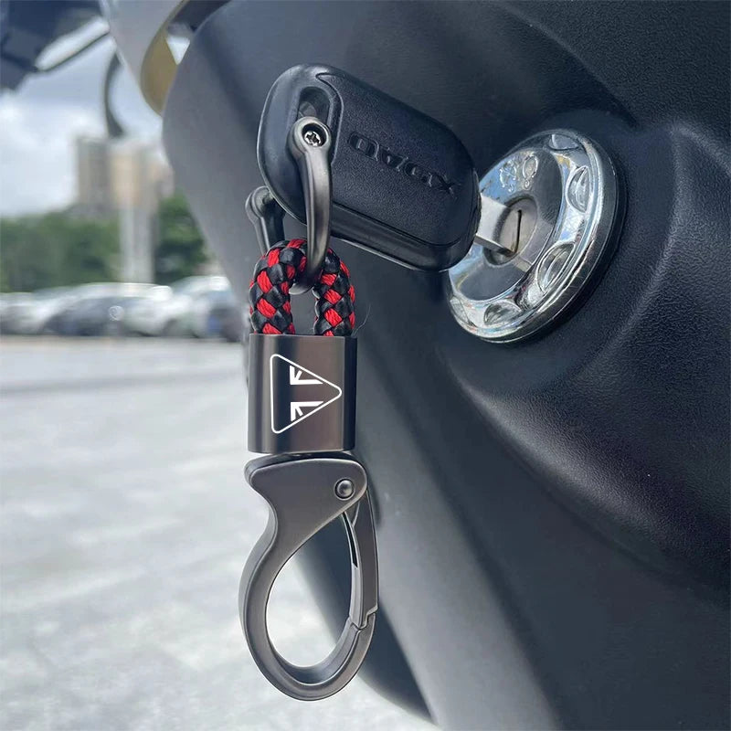 Triumph Braided Rope Metal Keychain