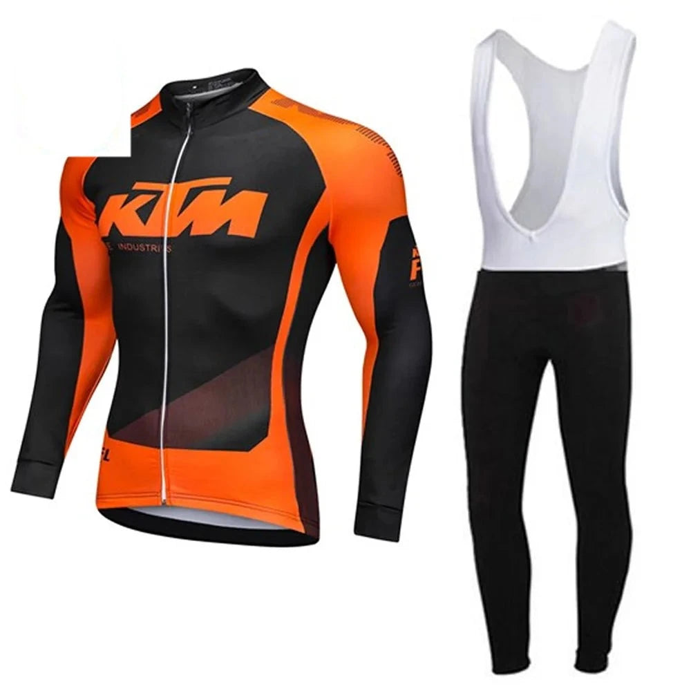 Conjunto de roupas de ciclismo térmico