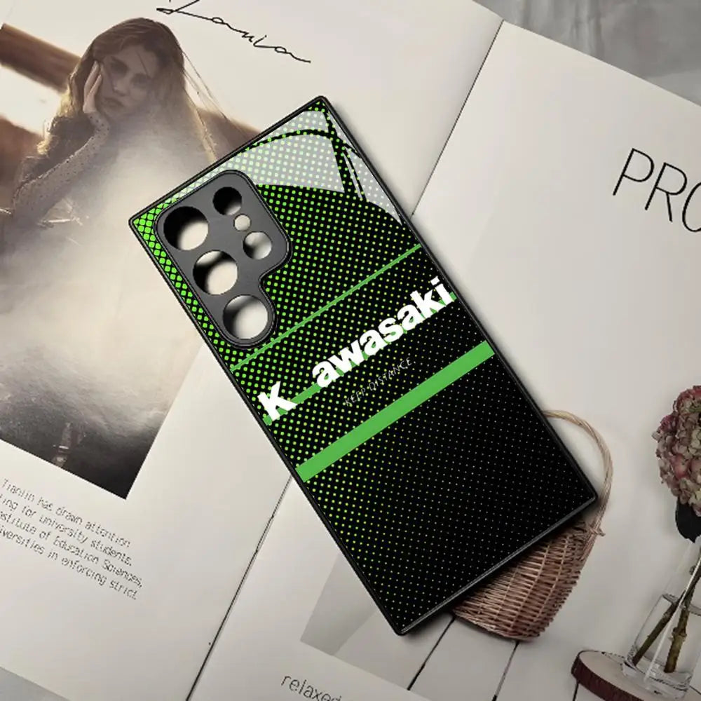 Estuche telefónico de motocicleta Kawasaki para Samsung