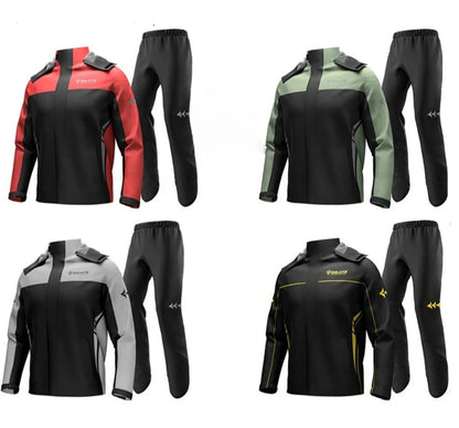 Reflective Raincoat Set for Motorcyclists