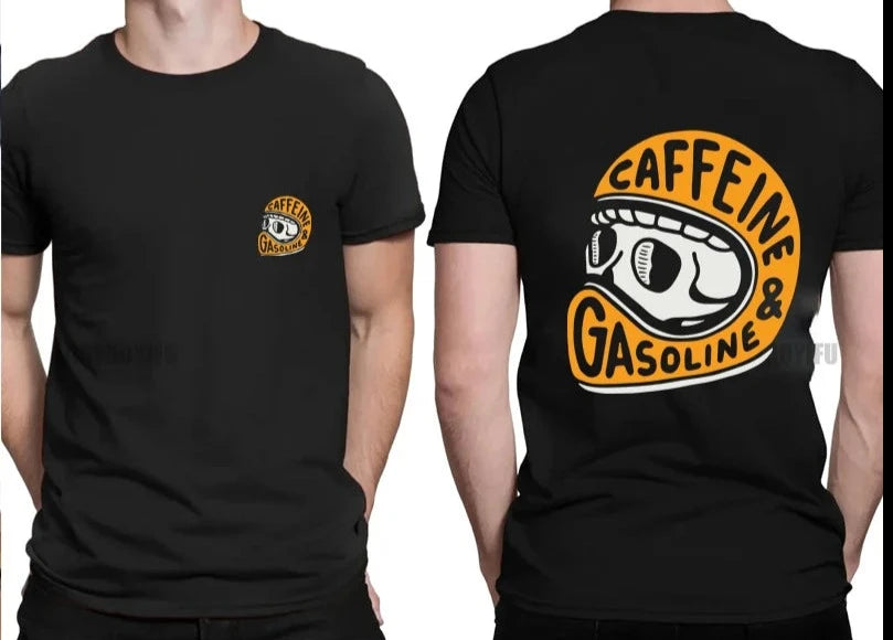 T-shirts de caféine et d'essence