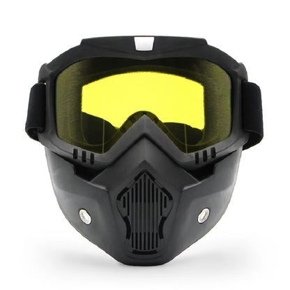 Motorcycle Off-Road Goggles with Detachable Mask