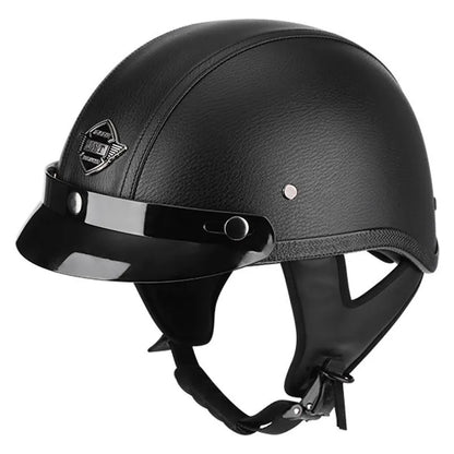 Motorrad -Vintage -PU -Lederhelm