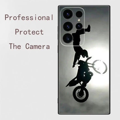 Motorcycle Sports Black Silicone Case 