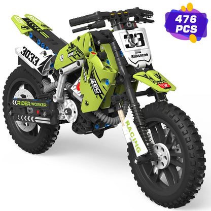 Technischer Motorradbaubaustein Set