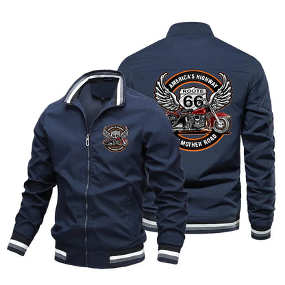 Route 66 Motorcycle Jacket - College