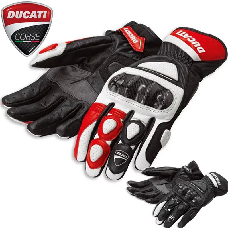 Gants en fibre de carbone en cuir Ducati