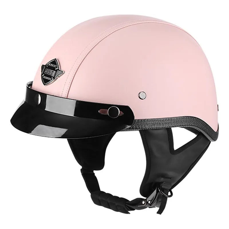 Motorrad -Vintage -PU -Lederhelm