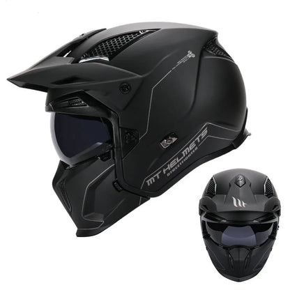 Casco di alta qualità con viso rimovibile