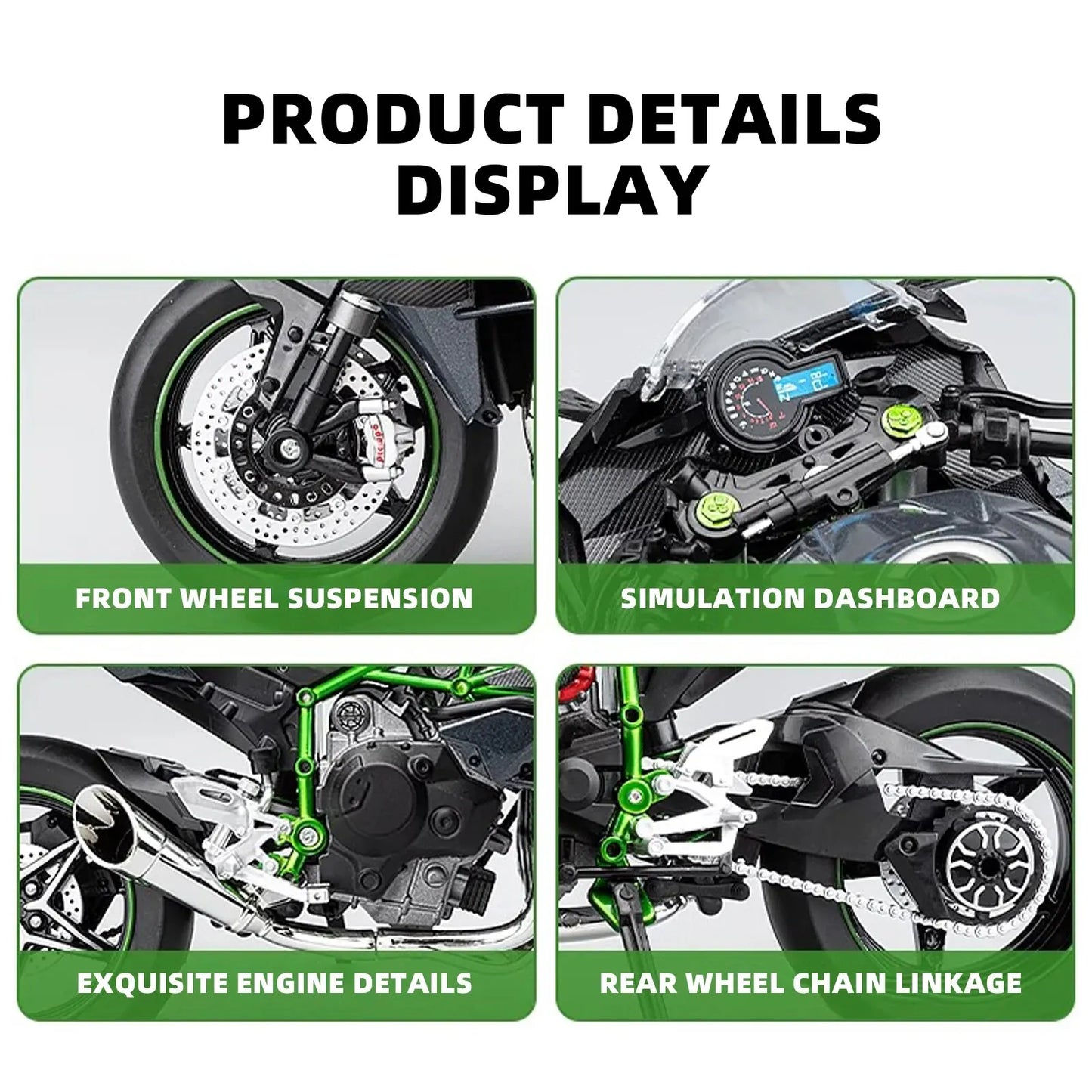 Ninja H2R 1: 9 Motorradminiatur