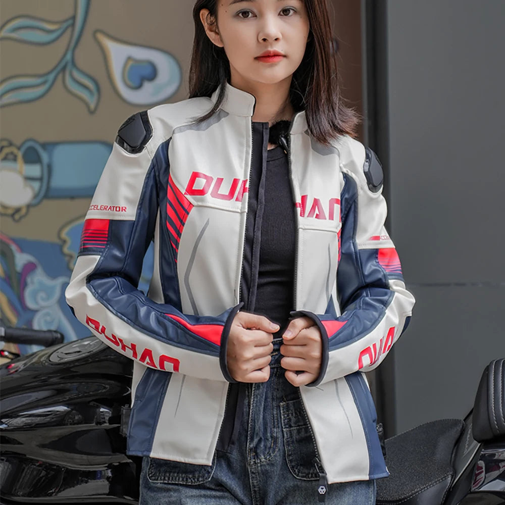 Veste de moto à l'épreuve du vent de la femme