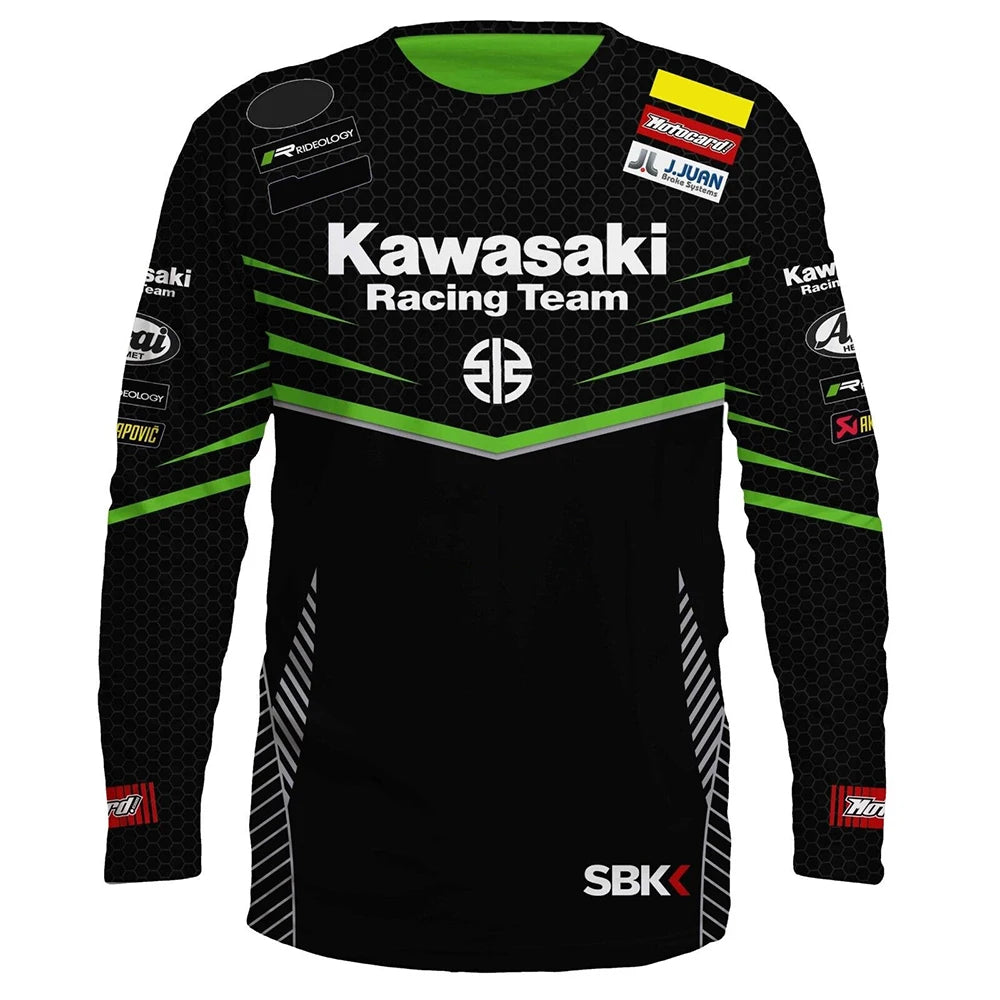 Équipe de course Kawasaki à manches longues