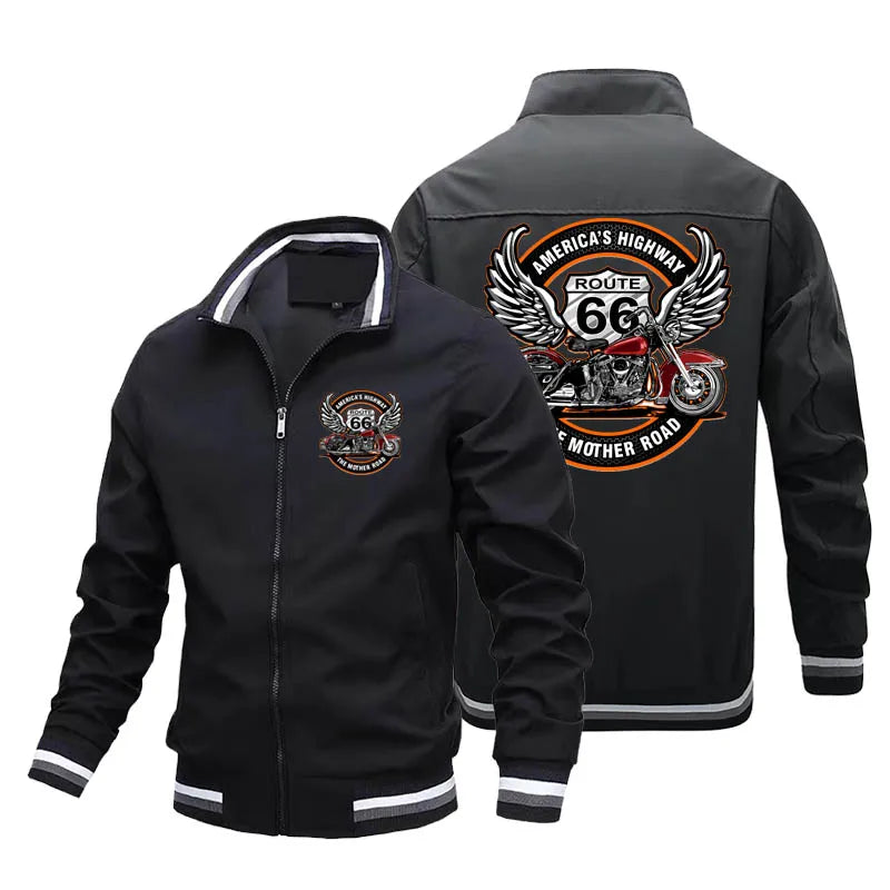 Route 66 Motorcycle Jacket - College